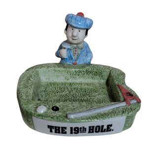 Fitz & Floyd Golfer Business Card Holder  trinket dish  soap dish